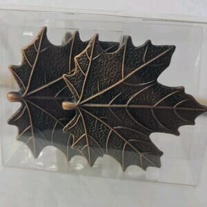 Better Homes & Gardens Bronze Maple Leaf Napkin Rings Fall Thanksgiving Set of 8